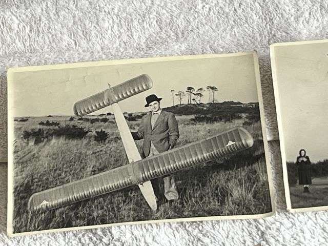 106) Interesting Set of 9 Vintage Photographs Showing Model Aircraft Dated 1912-1951 — image 14