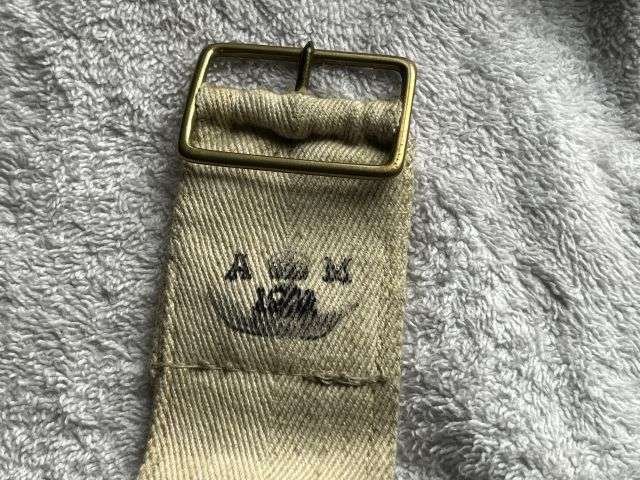 119) Original 1930s Early WW2 RAF White Flying Suit Waist Belt AM 1941 — image 5