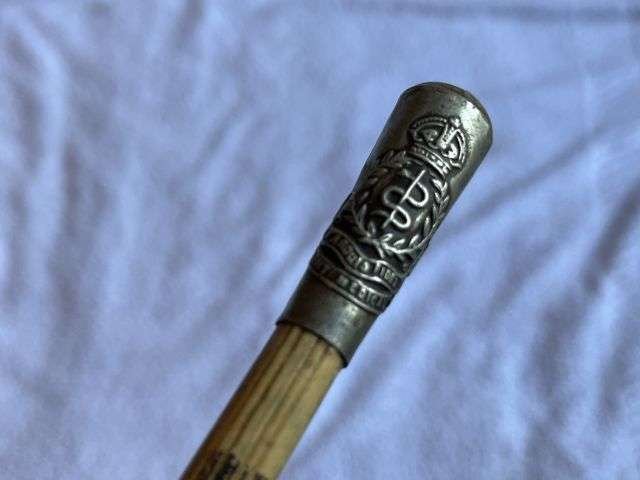 85) Tatty Original WW1 WW2 RAMC Officers Swagger Stick — image 8