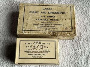 90) Good Original Pair of WW2 Large First Aid Dressings …