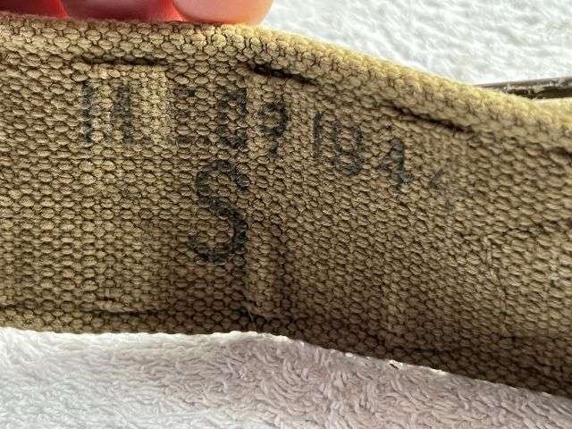 98) Excellent Original WW2 1937 Pattern Economy Webbing Waist Belt MECo 1944 — image 2