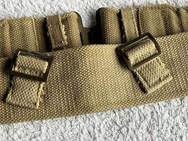 98) Excellent Original WW2 1937 Pattern Economy Webbing Waist Belt MECo 1944 — image 5