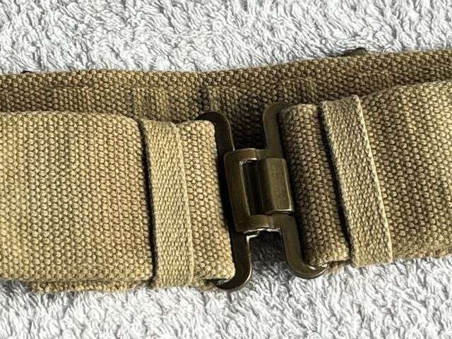 98) Excellent Original WW2 1937 Pattern Economy Webbing Waist Belt MECo 1944 — image 7