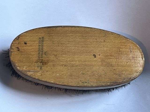 67) Good Original WW2 British Army Issue Hairbrush Dated 1942 — image 2
