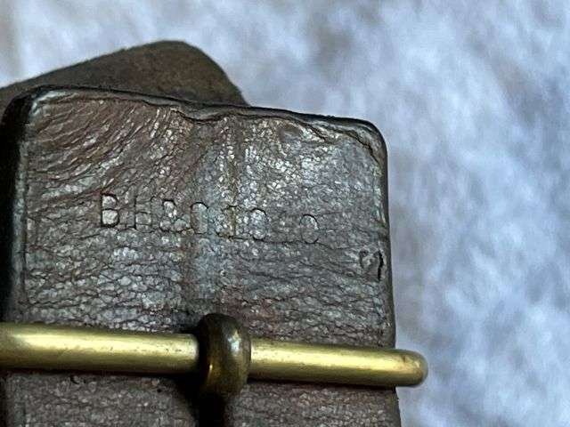 52) Excellent Original WW2 Home Guard 1939 Pattern Leather Waist Belt Dated 1940 — image 2