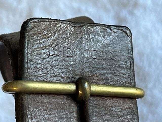 52) Excellent Original WW2 Home Guard 1939 Pattern Leather Waist Belt Dated 1940 — image 3