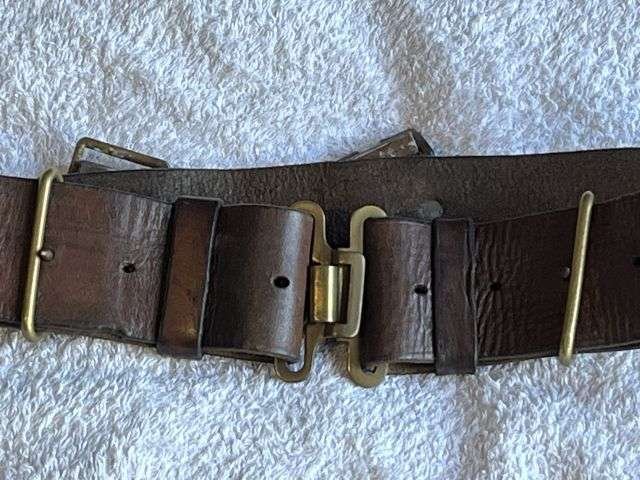 52) Excellent Original WW2 Home Guard 1939 Pattern Leather Waist Belt Dated 1940 — image 6