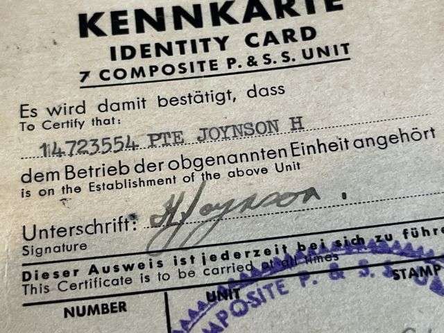 46) WW2 & Later British Army Dog Tags, Soldiers Service & Pay Book, Release Book & Paperwork 14723554 H.R.Joynson ACC — image 19