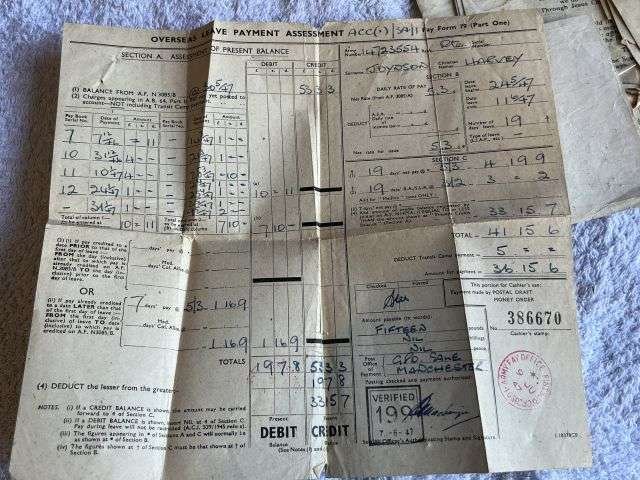 46) WW2 & Later British Army Dog Tags, Soldiers Service & Pay Book, Release Book & Paperwork 14723554 H.R.Joynson ACC — image 24