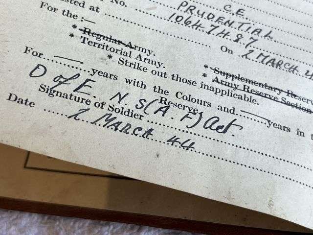 46) WW2 & Later British Army Dog Tags, Soldiers Service & Pay Book, Release Book & Paperwork 14723554 H.R.Joynson ACC — image 44