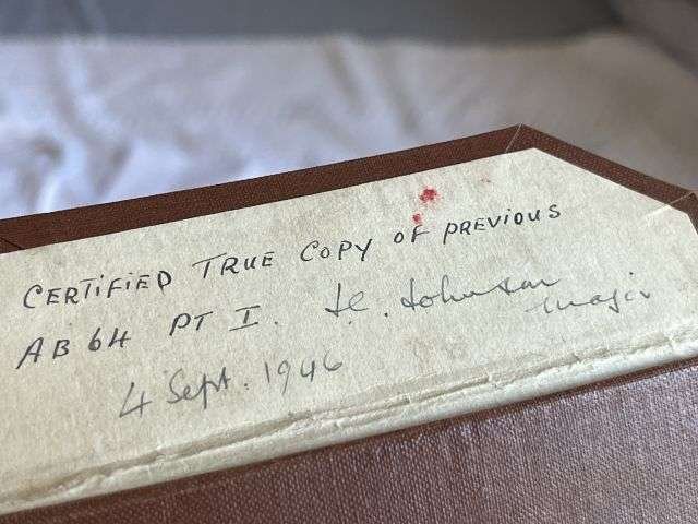 46) WW2 & Later British Army Dog Tags, Soldiers Service & Pay Book, Release Book & Paperwork 14723554 H.R.Joynson ACC — image 47