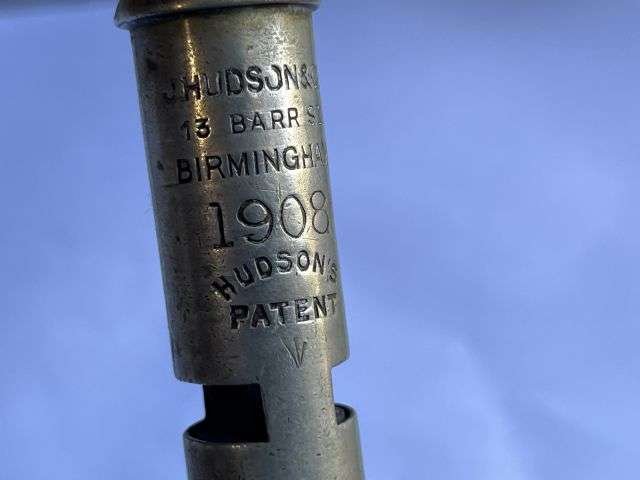 39) Lovely Original Early Pre WW1 British Army Officers Issue Tube Whistle Dated 1908 — image 5