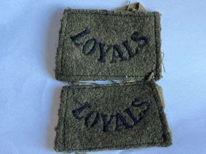34) Excellent Original WW2 Loyal North Lancashire Regt Epaulette Slides …