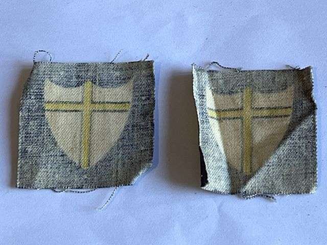 35) Excellent Original WW2 8th Army & British Troops Austria Printed Cloth Insignia — image 2