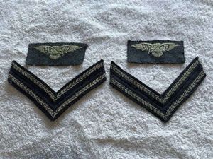22) Good Original WW2 Uniform Removed Corporals Stripes & Albatross …