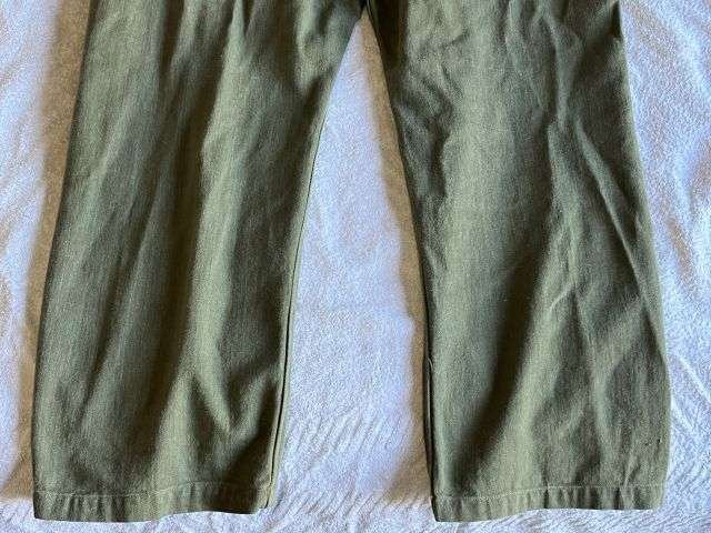 5) Nice Clean WW2 Pattern Denim Battledress Trousers Home Guard Dated 1952 — image 2