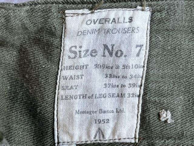 5) Nice Clean WW2 Pattern Denim Battledress Trousers Home Guard Dated 1952 — image 6