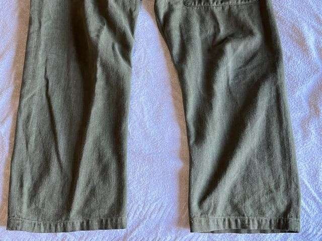 5) Nice Clean WW2 Pattern Denim Battledress Trousers Home Guard Dated 1952 — image 8