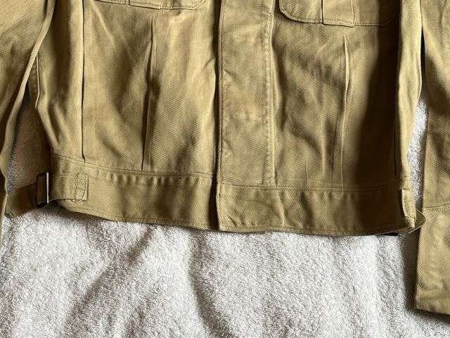 78) Excellent Original WW2 US Army Khaki Tropical Issue Ike Jacket ? — image 12