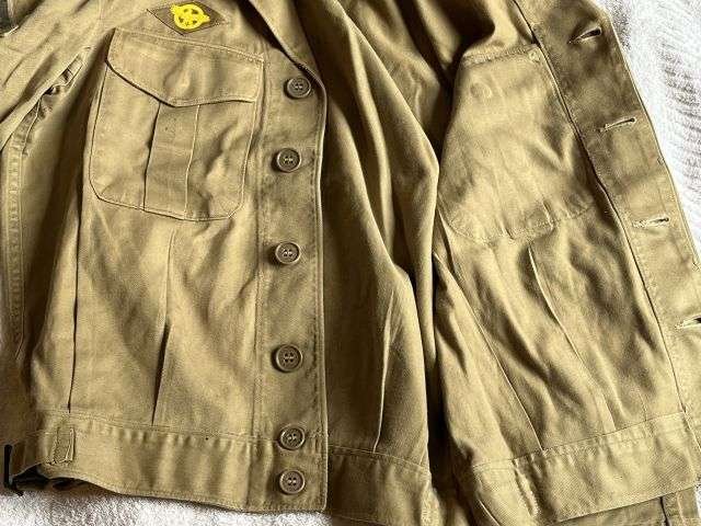 78) Excellent Original WW2 US Army Khaki Tropical Issue Ike Jacket ? — image 5