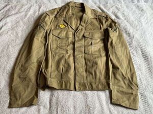 78) Excellent Original WW2 US Army Khaki Tropical Issue Ike …