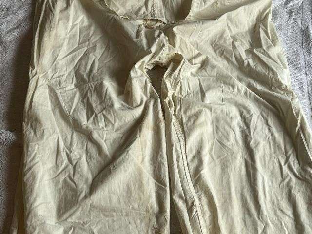 64) Good Original WW2 British Army & US Lightweight Snow Camo Over Trousers Dated 1943 — image 4