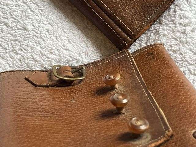 61) Good Original Victorian/Edwardian Ladies Leather Anklets — image 2