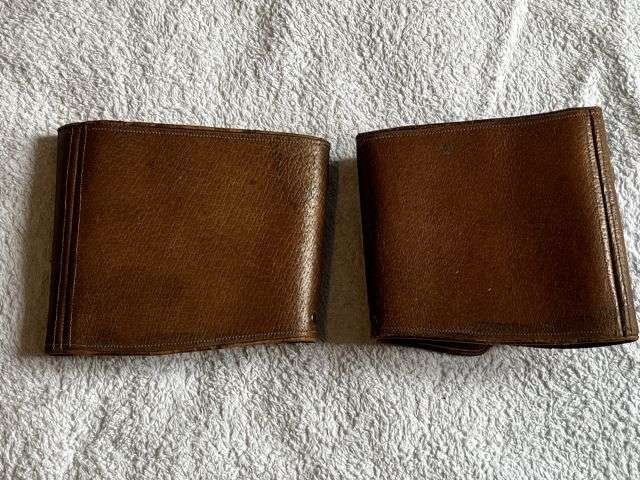 61) Good Original Victorian/Edwardian Ladies Leather Anklets — image 5