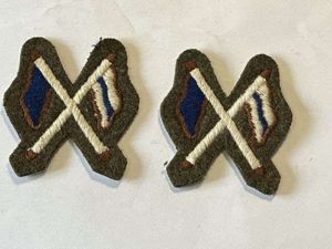 50) Good Post WW2 British Royal Signals Crossed Flags Cloth …