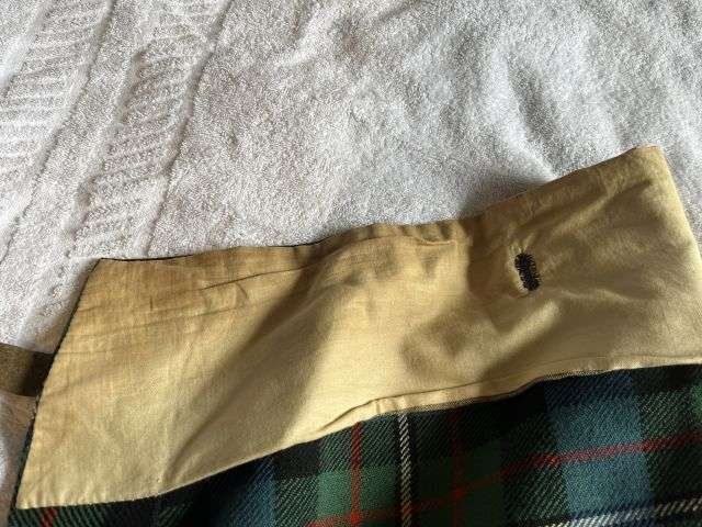 54) Excellent Original Early Post WW2 Scottish Regiments Officers Tartan Kilt Named & Dated 1950 — image 10