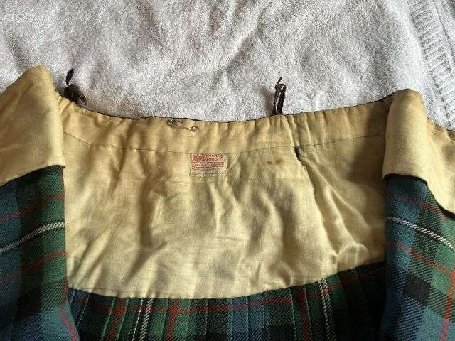 54) Excellent Original Early Post WW2 Scottish Regiments Officers Tartan Kilt Named & Dated 1950 — image 9
