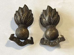 43) Original WW2 Era Royal Engineers Officers Bronze Collar Dog …