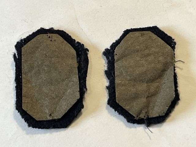 49) Excellent Original WW2 London District Cloth Insignia Pair — image 2
