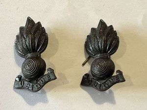 31) Original WW2 Era Royal Engineers Officers Bronze Collar Badge …