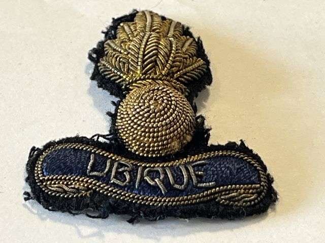 32) Excellent Original WW2 Era Royal Engineers Officers Bullion FS Cap Badge — image 3