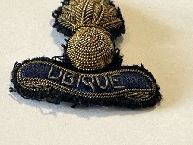 32) Excellent Original WW2 Era Royal Engineers Officers Bullion FS Cap Badge — image 4