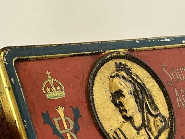 19) Very Nice Original Boer War Christmas Tin South Africa 1900 — image 4