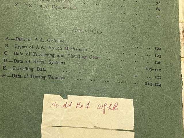 8) Good Original WW2 British Military College of Science Publication, Equipment Branches Notes on Anti-Aircraft Artillery 1944 — image 5