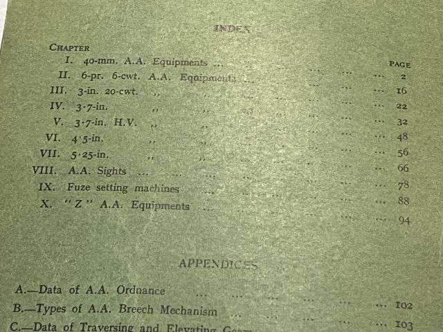 8) Good Original WW2 British Military College of Science Publication, Equipment Branches Notes on Anti-Aircraft Artillery 1944 — image 6