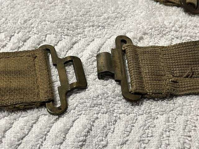 2) Excellent Original WW2 British Respirator Haversack Waist belt — image 2