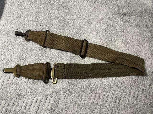 2) Excellent Original WW2 British Respirator Haversack Waist belt — image 5