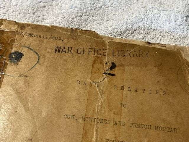 6) Tatty Original Inter-War British Army Booklet Data Relating To Gun Howitzer & French Mortar Equipment In The Field 1928 — image 13