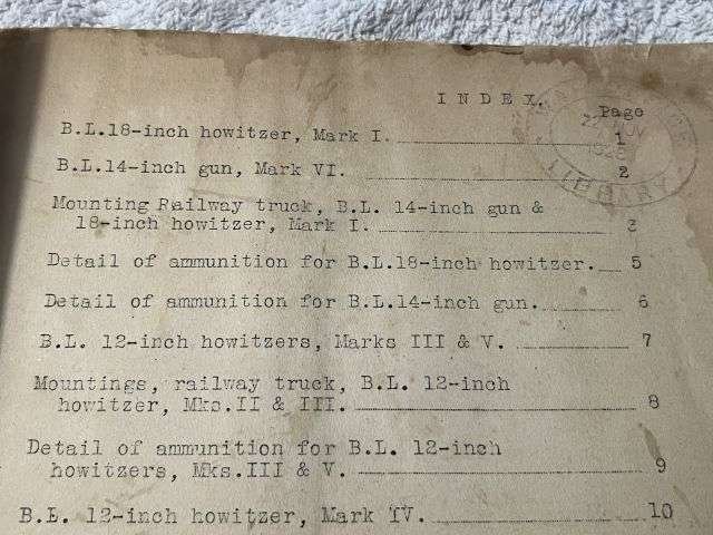 6) Tatty Original Inter-War British Army Booklet Data Relating To Gun Howitzer & French Mortar Equipment In The Field 1928 — image 9