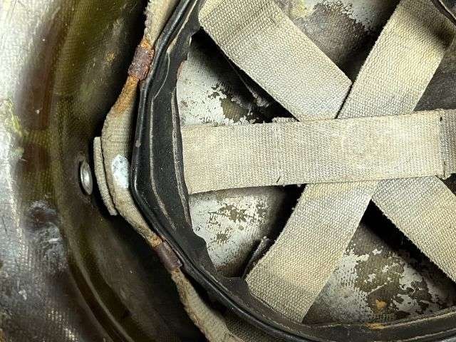 90) Good Original 1st Gulf War Iraqi Helmet Battlefield Pick Up — image 10