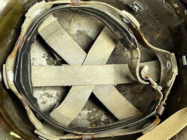 90) Good Original 1st Gulf War Iraqi Helmet Battlefield Pick Up — image 12