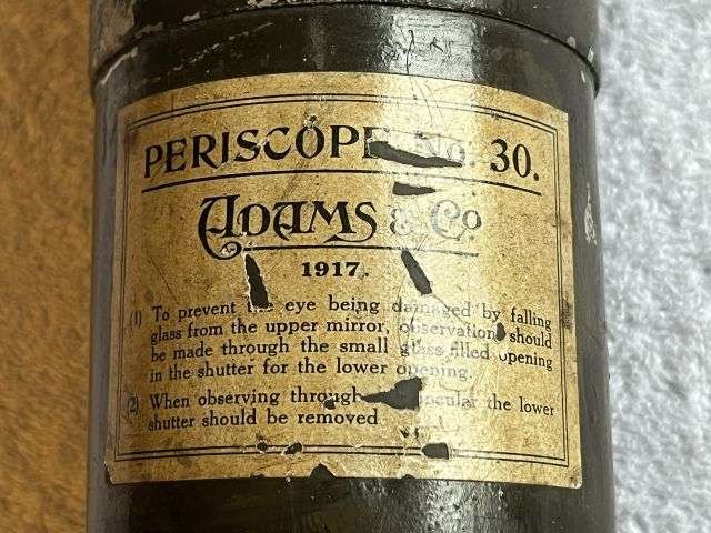 99) Excellent Original WW1 British Army Adams & Co No30 Trench Periscope Dated 1917 — image 16