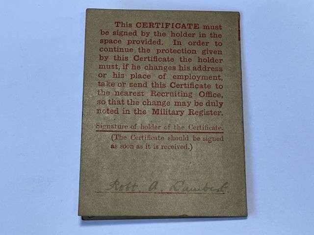 112) Interesting Original WW1 Army Reserve Scheduled Occupation Certificate Liverpool 1917 — image 2