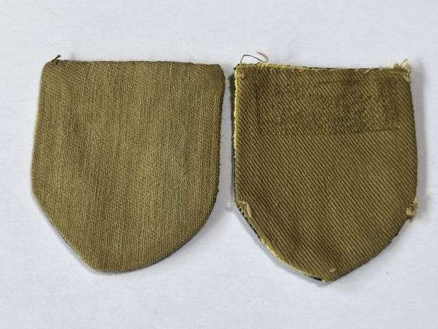 105) Excellent Original WW2 82nd West African Division Printed Cloth Insignia Pair — image 3