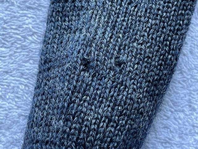 72) Original WW2 Pattern RAF Issue Airman's Blue/Grey Woolen Socks Dated 1949 Some Damage — image 10