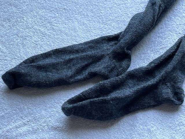 72) Original WW2 Pattern RAF Issue Airman's Blue/Grey Woolen Socks Dated 1949 Some Damage — image 12